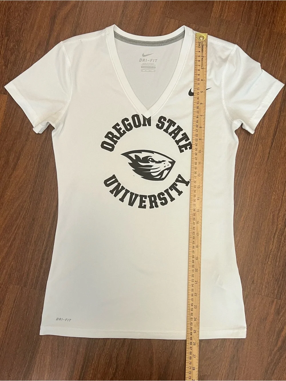 Nike Oregon State Beavers Dri-Fit V-Neck T-Shirt Women’s XS White NCAA College